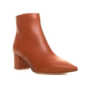 NWT L'AGENCE Jeanne II Pointed Toe Boots in Luggage Brown Sz. 39